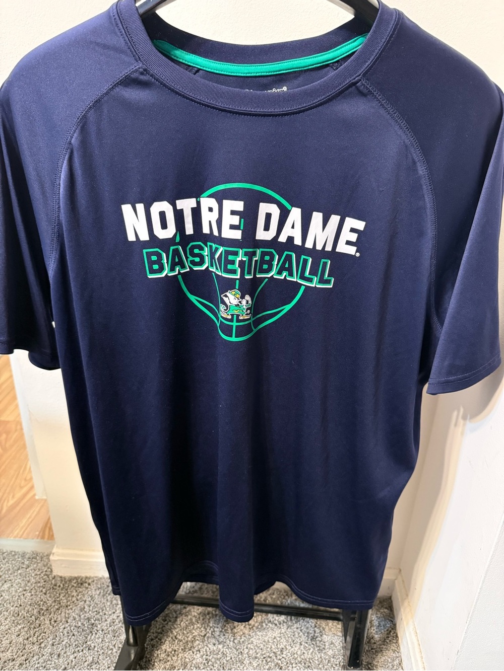 Champion Notre Dame Fighting Irish Basketball Navy Blue Shirt Size XL - Picture 1 of 7